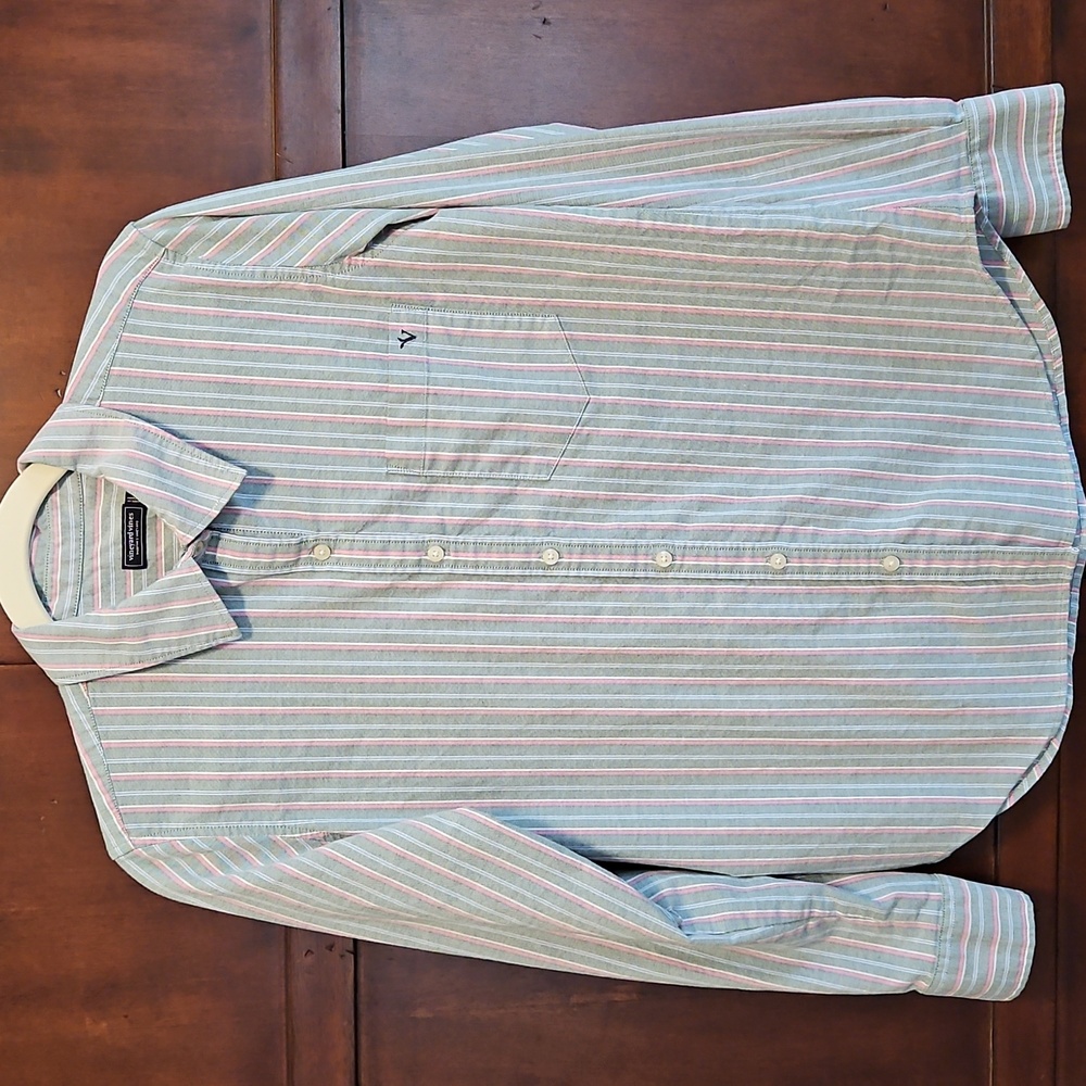 Vineyard Vines Marthas Vineyard Womens Long Sleeve Striped Button Down, Size 6